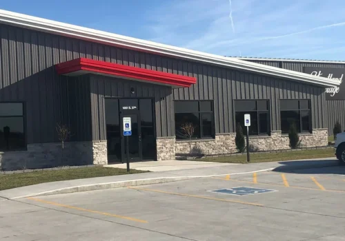 A metal building is seen. Greenfield Contractors builds custom metal buildings in Bloomington IL.