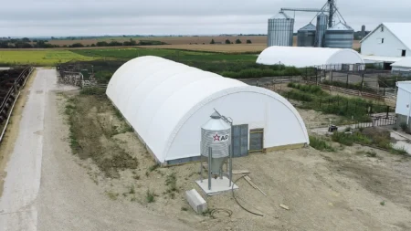 Fabric structures for agricultural storage in the Midwest