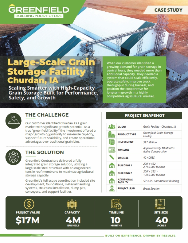 Large-Scale Grain Storage | Churdan, Iowa